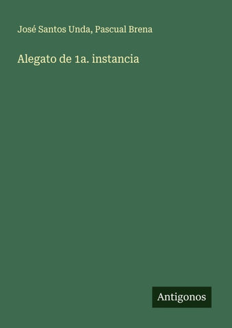 Alegato de 1a. instancia