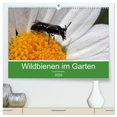 Wildbienen im Garten (hochwertiger Premium Wandkalender 2026 DIN A2 quer), Kunstdruck in Hochglanz