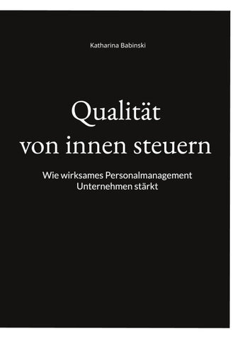 Qualität von innen steuern