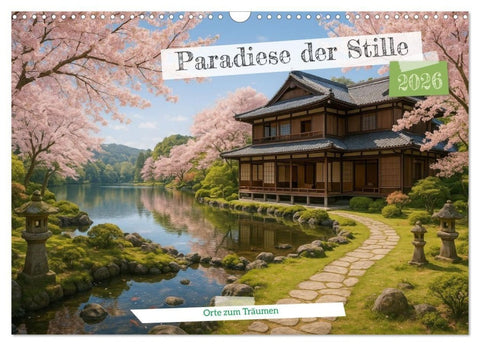 Paradiese der Stille - Orte zum Träumen (Wandkalender 2026 DIN A3 quer), CALVENDO Monatskalender