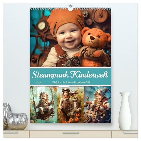Steampunk Kinderwelt (hochwertiger Premium Wandkalender 2027 DIN A2 hoch), Kunstdruck in Hochglanz