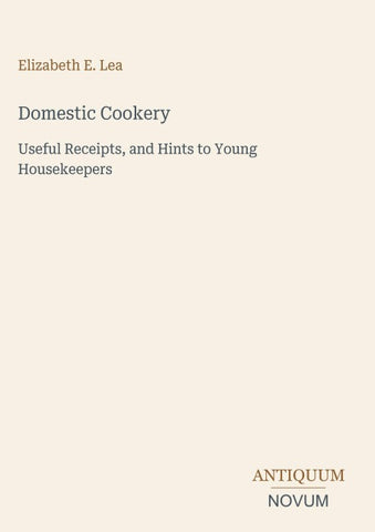 Domestic Cookery
