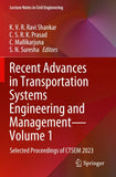 Recent Advances in Transportation Systems Engineering and Management—Volume 1