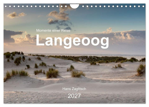 Langeoog - Momente einer Reise (Wandkalender 2027 DIN A4 quer), CALVENDO Monatskalender