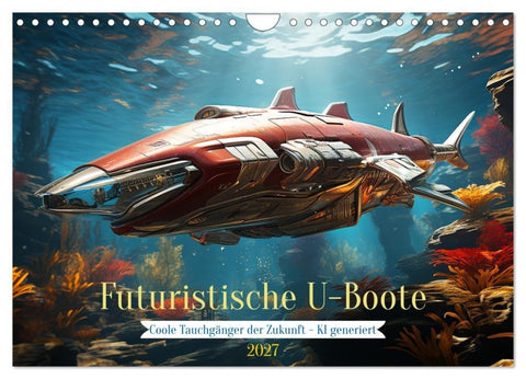 Futuristische U-Boote (Wandkalender 2027 DIN A4 quer), CALVENDO Monatskalender