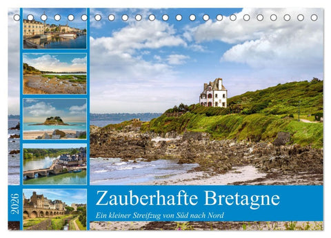 Zauberhafte Bretagne (Tischkalender 2026 DIN A5 quer), CALVENDO Monatskalender