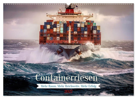 Containerriesen (Wandkalender 2027 DIN A2 quer), CALVENDO Monatskalender