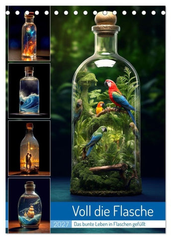 Voll die Flasche (Tischkalender 2027 DIN A5 hoch), CALVENDO Monatskalender