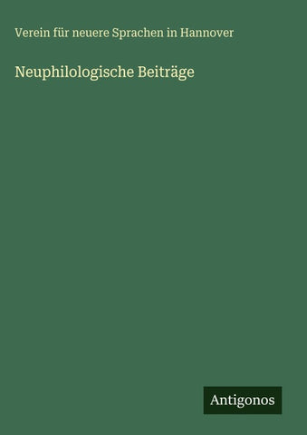 Neuphilologische Beiträge
