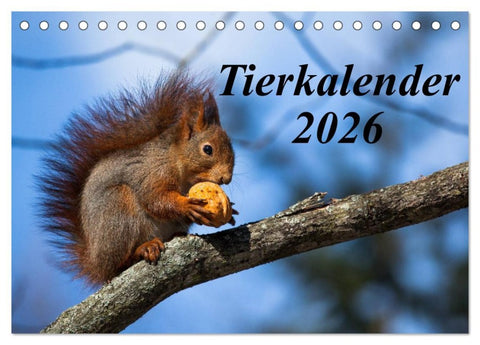 Tierkalender 2026 (Tischkalender 2026 DIN A5 quer), CALVENDO Monatskalender