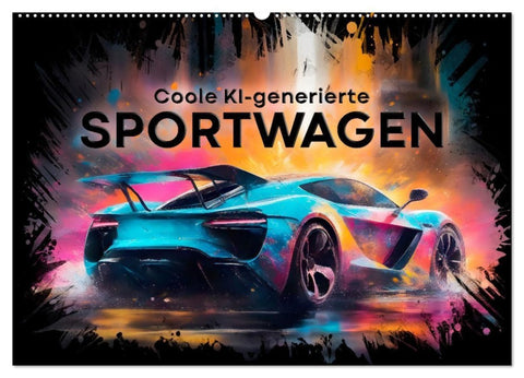 Coole KI-generierte SPORTWAGEN (Wandkalender 2027 DIN A2 quer), CALVENDO Monatskalender