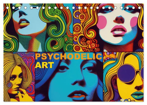 Psychedelic Art (Tischkalender 2027 DIN A5 quer), CALVENDO Monatskalender