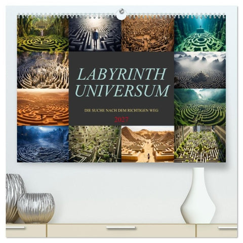 Labyrinth Universum (hochwertiger Premium Wandkalender 2027 DIN A2 quer), Kunstdruck in Hochglanz