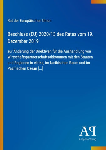 Beschluss (EU) 2020/13 des Rates vom 19. Dezember 2019