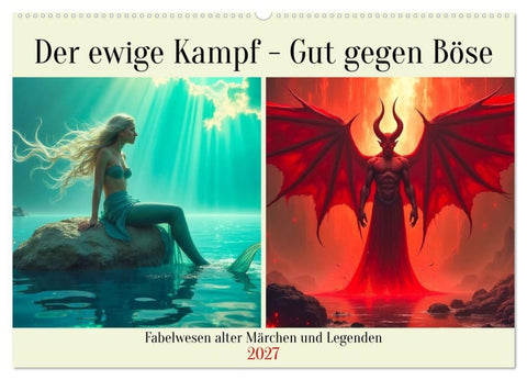 Der ewige Kampf - Gut gegen Böse (Wandkalender 2027 DIN A2 quer), CALVENDO Monatskalender