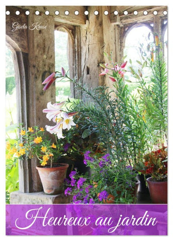 Heureux au jardin (Calendrier de bureau 2026 DIN A5 horizontal), CALVENDO calendrier mensuel