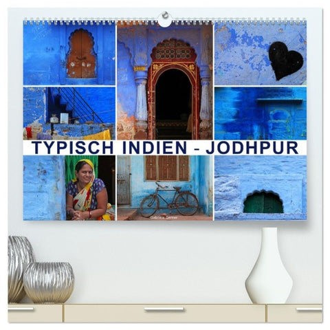 Typisch Indien - Jodhpur (hochwertiger Premium Wandkalender 2027 DIN A2 quer), Kunstdruck in Hochglanz