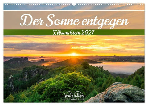 Der Sonne entgegen - Elbsandstein (Wandkalender 2027 DIN A2 quer), CALVENDO Monatskalender