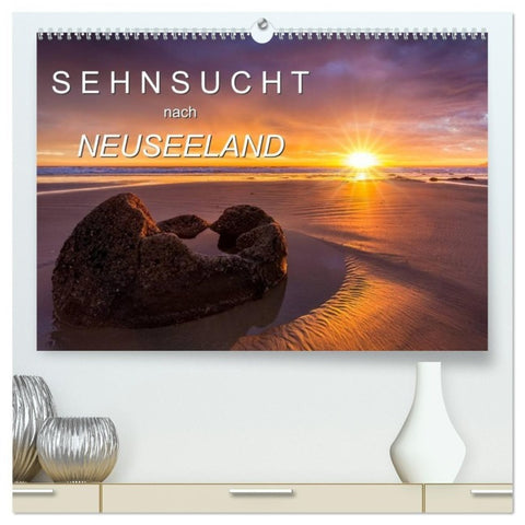 Sehnsucht nach Neuseeland (hochwertiger Premium Wandkalender 2027 DIN A2 quer), Kunstdruck in Hochglanz