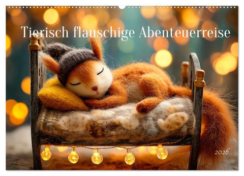 Tierisch flauschige Abenteuerreise (Wandkalender 2026 DIN A2 quer), CALVENDO Monatskalender