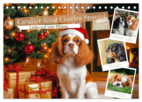 Cavalier King Charles Spaniel - Liebe auf vier Pfoten (Tischkalender 2027 DIN A5 quer), CALVENDO Monatskalender