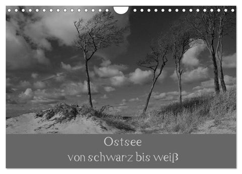 Ostsee - von schwarz bis weiß (Wandkalender 2026 DIN A4 quer), CALVENDO Monatskalender