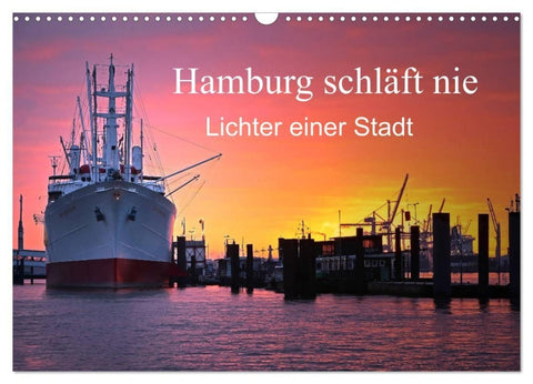 Hamburg schläft nie (Wandkalender 2027 DIN A3 quer), CALVENDO Monatskalender