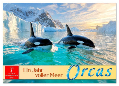 Orcas - ein Jahr voller Meer (Wandkalender 2026 DIN A2 quer), CALVENDO Monatskalender