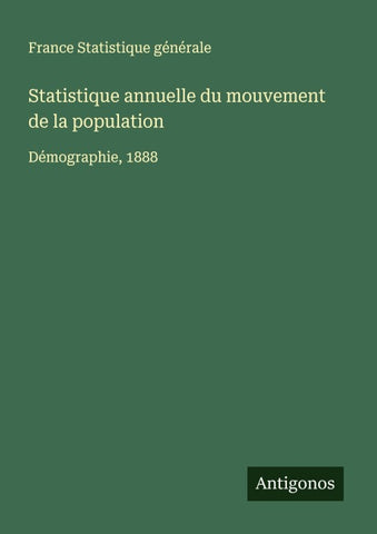 Statistique annuelle du mouvement de la population
