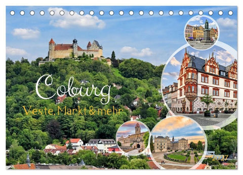 Coburg - Veste, Markt & mehr (Tischkalender 2027 DIN A5 quer), CALVENDO Monatskalender