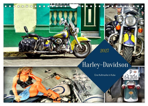 Harley-Davidson - Eine Kultmarke in Kuba (Wandkalender 2027 DIN A4 quer), CALVENDO Monatskalender