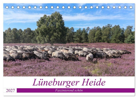 Lüneburger Heide - Faszinierend schön (Tischkalender 2027 DIN A5 quer), CALVENDO Monatskalender