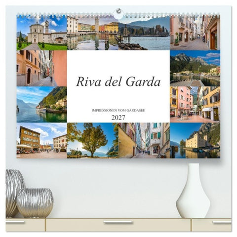 Riva del Garda Impressionen vom Gardasee (hochwertiger Premium Wandkalender 2027 DIN A2 quer), Kunstdruck in Hochglanz