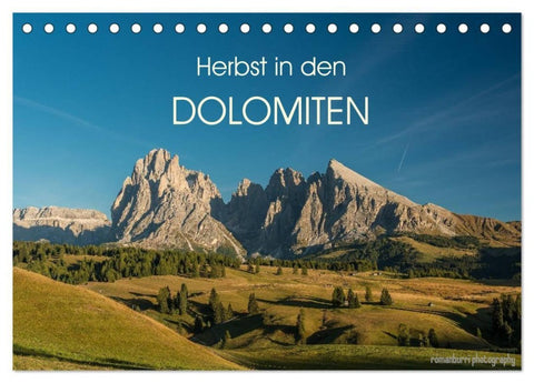 Herbst in den Dolomiten (Tischkalender 2027 DIN A5 quer), CALVENDO Monatskalender