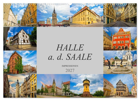 Halle a. d. Saale Impressionen (Wandkalender 2027 DIN A2 quer), CALVENDO Monatskalender