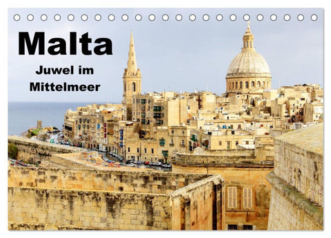 Malta - Juwel im Mittelmeer (Tischkalender 2026 DIN A5 quer), CALVENDO Monatskalender
