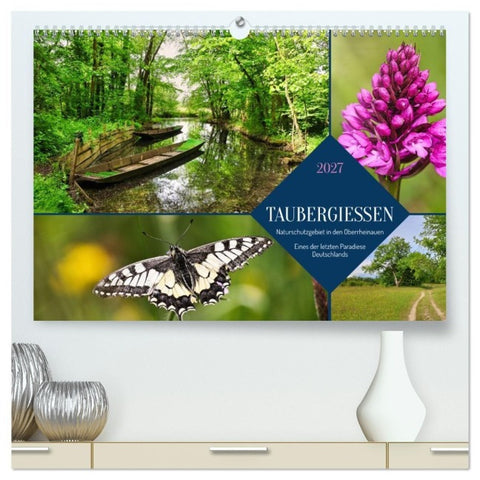 Taubergießen (hochwertiger Premium Wandkalender 2027 DIN A2 quer), Kunstdruck in Hochglanz