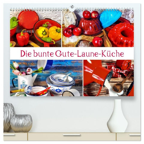 Die bunte Gute Laune Küche (hochwertiger Premium Wandkalender 2027 DIN A2 quer), Kunstdruck in Hochglanz