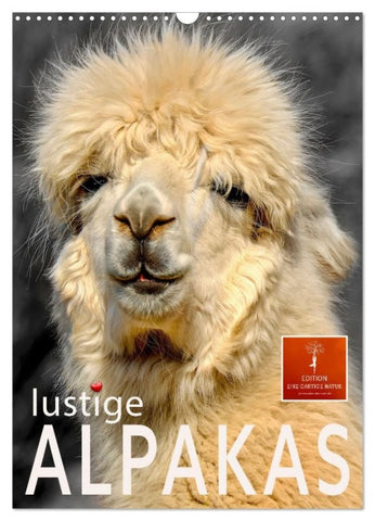 Lustige Alpakas (Wandkalender 2027 DIN A3 hoch), CALVENDO Monatskalender