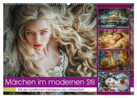 Märchen im modernen Stil (Wandkalender 2027 DIN A2 quer), CALVENDO Monatskalender