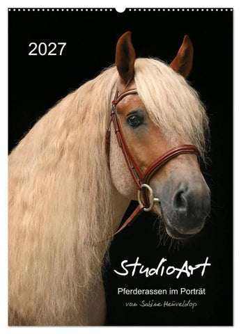 StudioArt Pferderassen im Porträt (Wandkalender 2027 DIN A2 hoch), CALVENDO Monatskalender