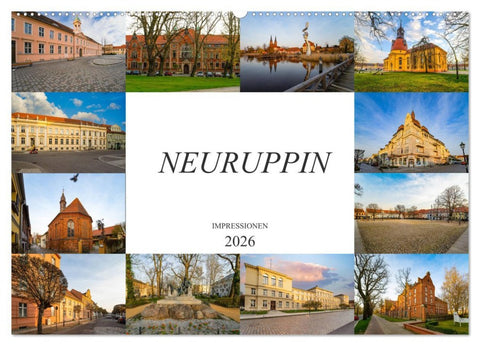Neuruppin Impressionen (Wandkalender 2026 DIN A2 quer), CALVENDO Monatskalender