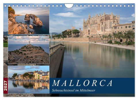 Mallorca, Sehnsuchtsinsel im Mittelmeer (Wandkalender 2027 DIN A4 quer), CALVENDO Monatskalender