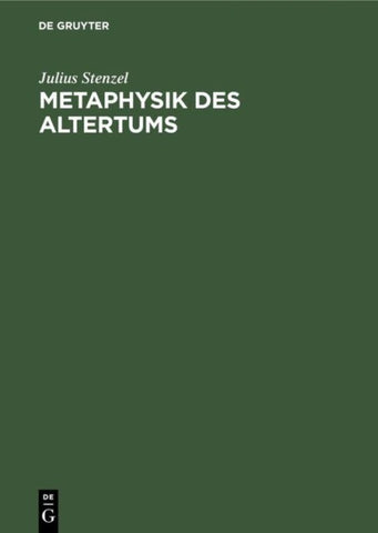 Metaphysik des Altertums