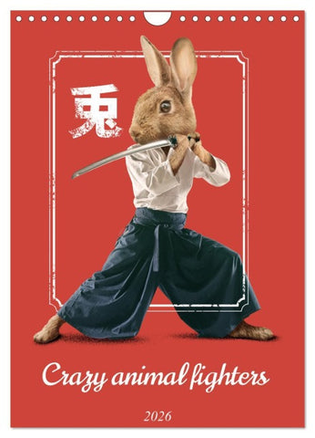 Crazy animal fighters (Wall Calendar 2026 DIN A4 portrait), CALVENDO 12 Month Wall Calendar