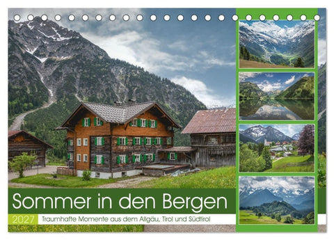 Sommer in den Bergen (Tischkalender 2027 DIN A5 quer), CALVENDO Monatskalender