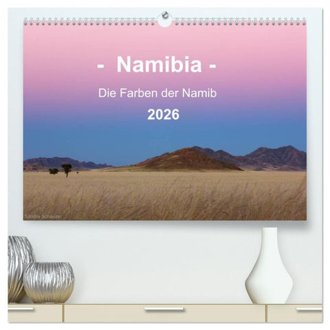Namibia - Die Farben der Namib (hochwertiger Premium Wandkalender 2026 DIN A2 quer), Kunstdruck in Hochglanz