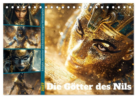 Die Götter des Nils (Tischkalender 2027 DIN A5 quer), CALVENDO Monatskalender