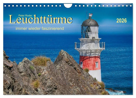 Leuchtürme - immer wieder faszinierend (Wandkalender 2026 DIN A4 quer), CALVENDO Monatskalender