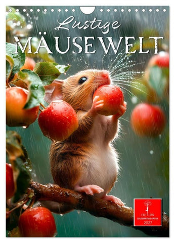 Lustige Mäusewelt (Wandkalender 2027 DIN A4 hoch), CALVENDO Monatskalender